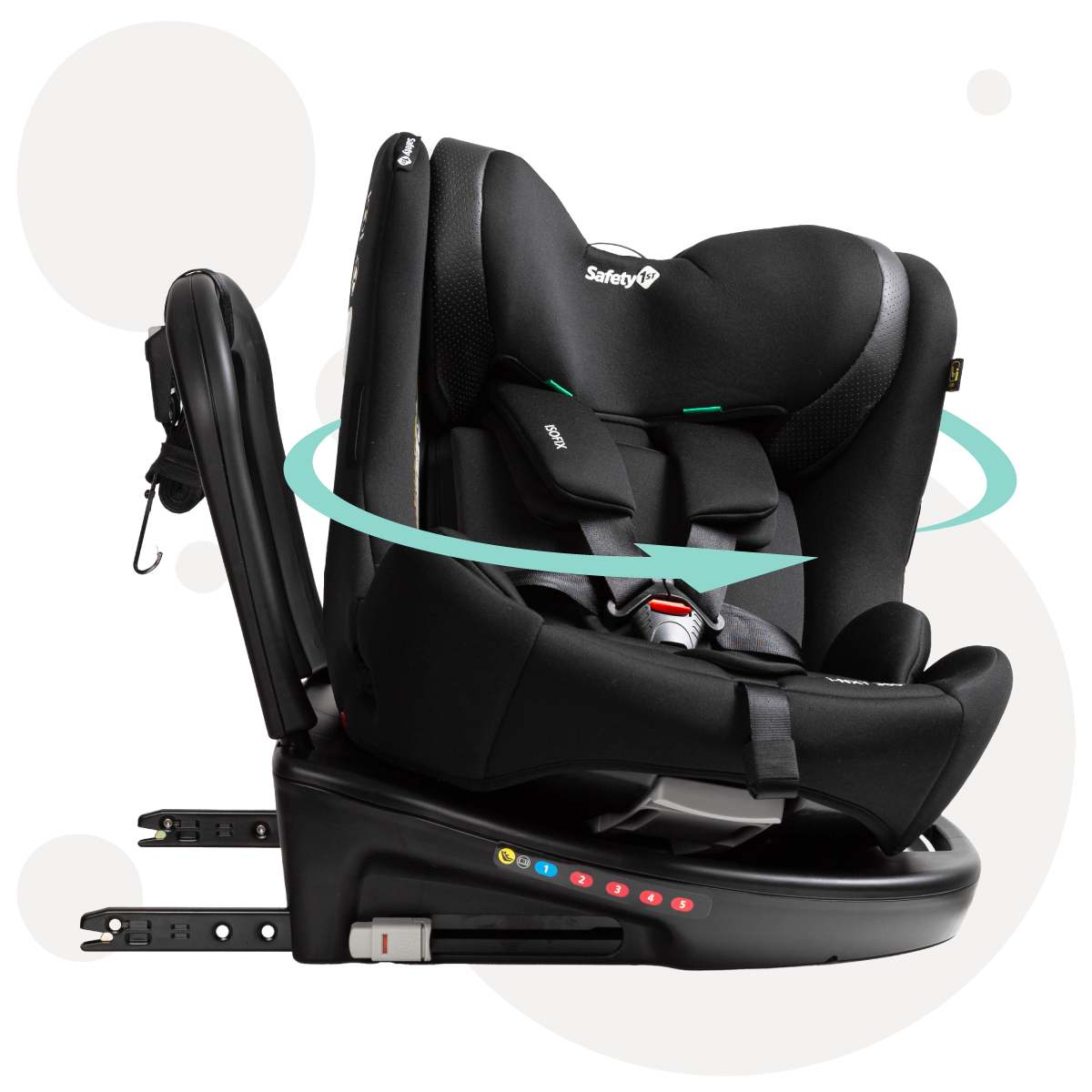Silla Auto Convertible I-nxt 360° Black