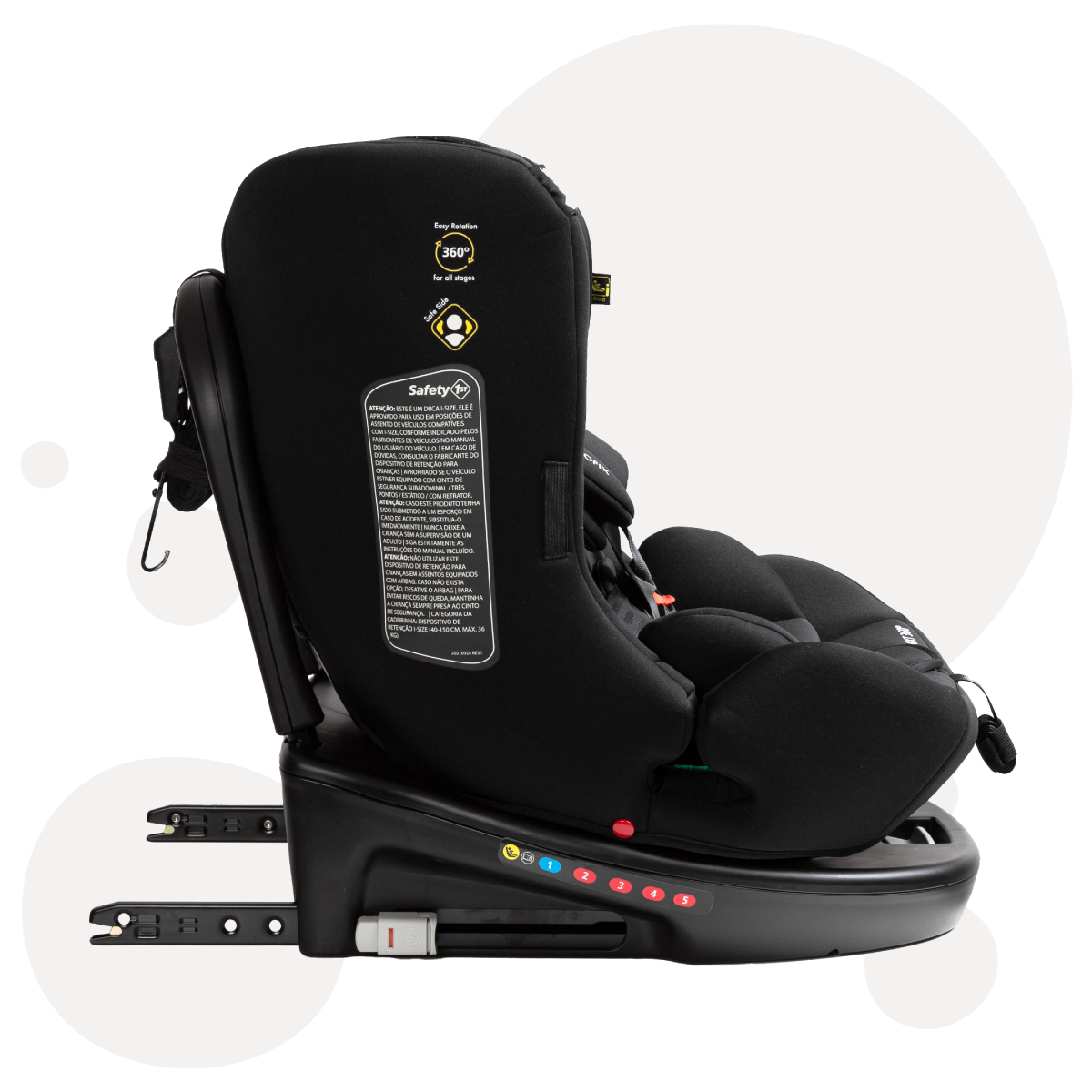 Silla Auto Convertible I-nxt 360° Black