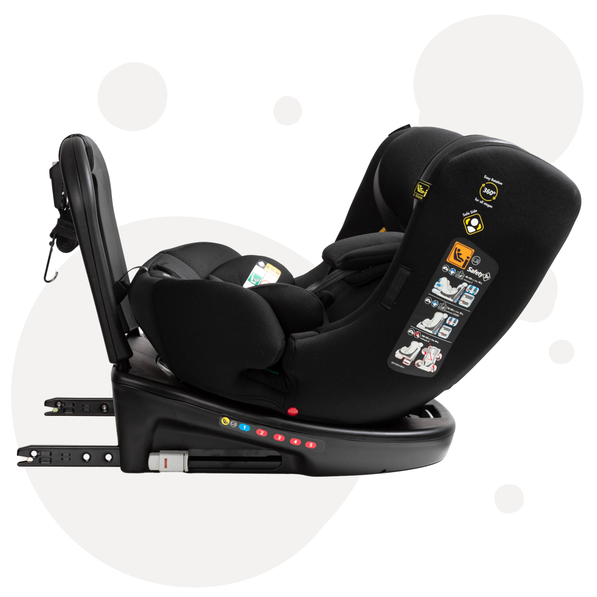 Silla Auto Convertible I-nxt 360° Black