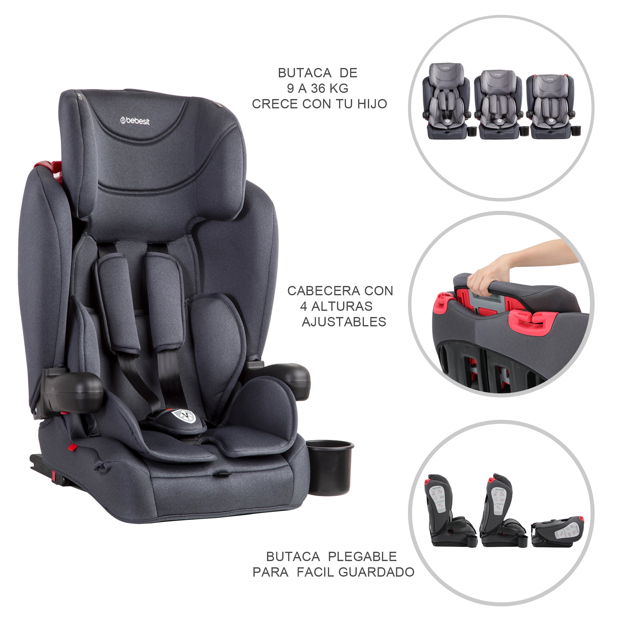 Silla De Auto Butaca Smartfix Isofix Negro