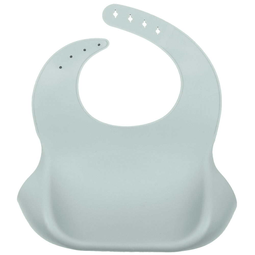 Babero de silicona azul