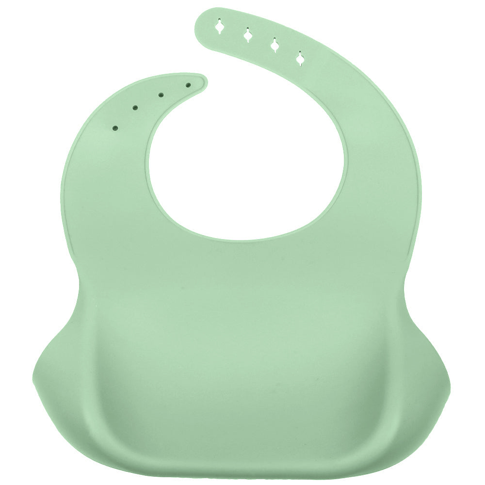 Babero de silicona verde
