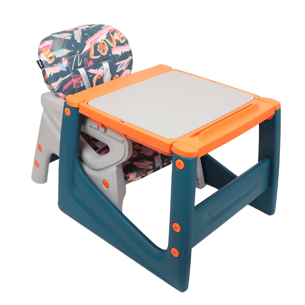 Silla Comer Alta Sit-up Plus Naranja/azul
