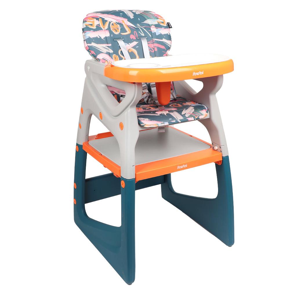 Silla Comer Alta Sit-up Plus Naranja/azul