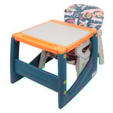 Silla Comer Alta Sit-up Plus Naranja/azul