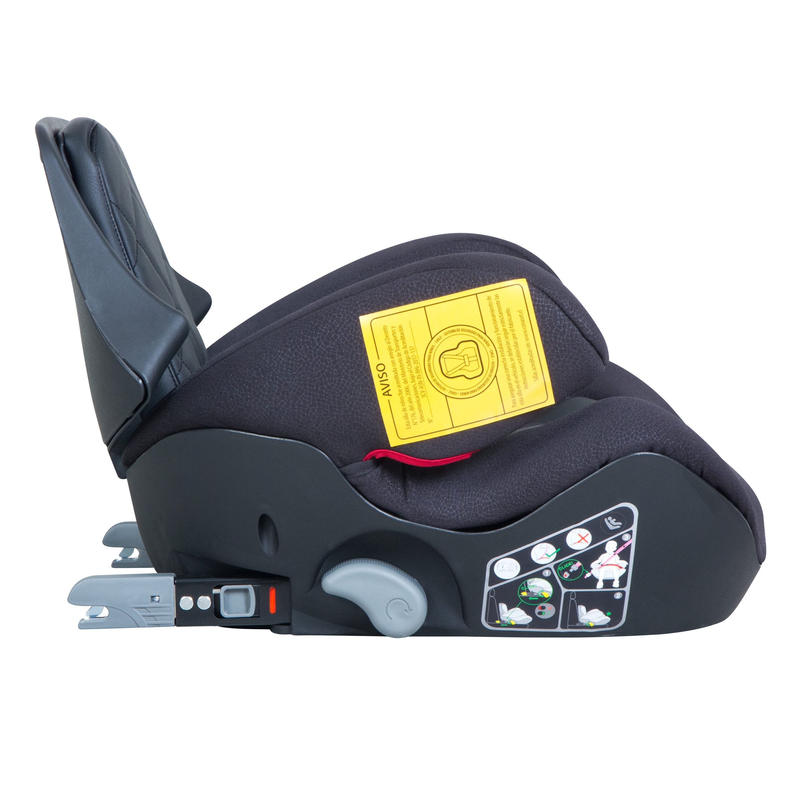 Silla Auto Alzador Go Isofix Black Stone