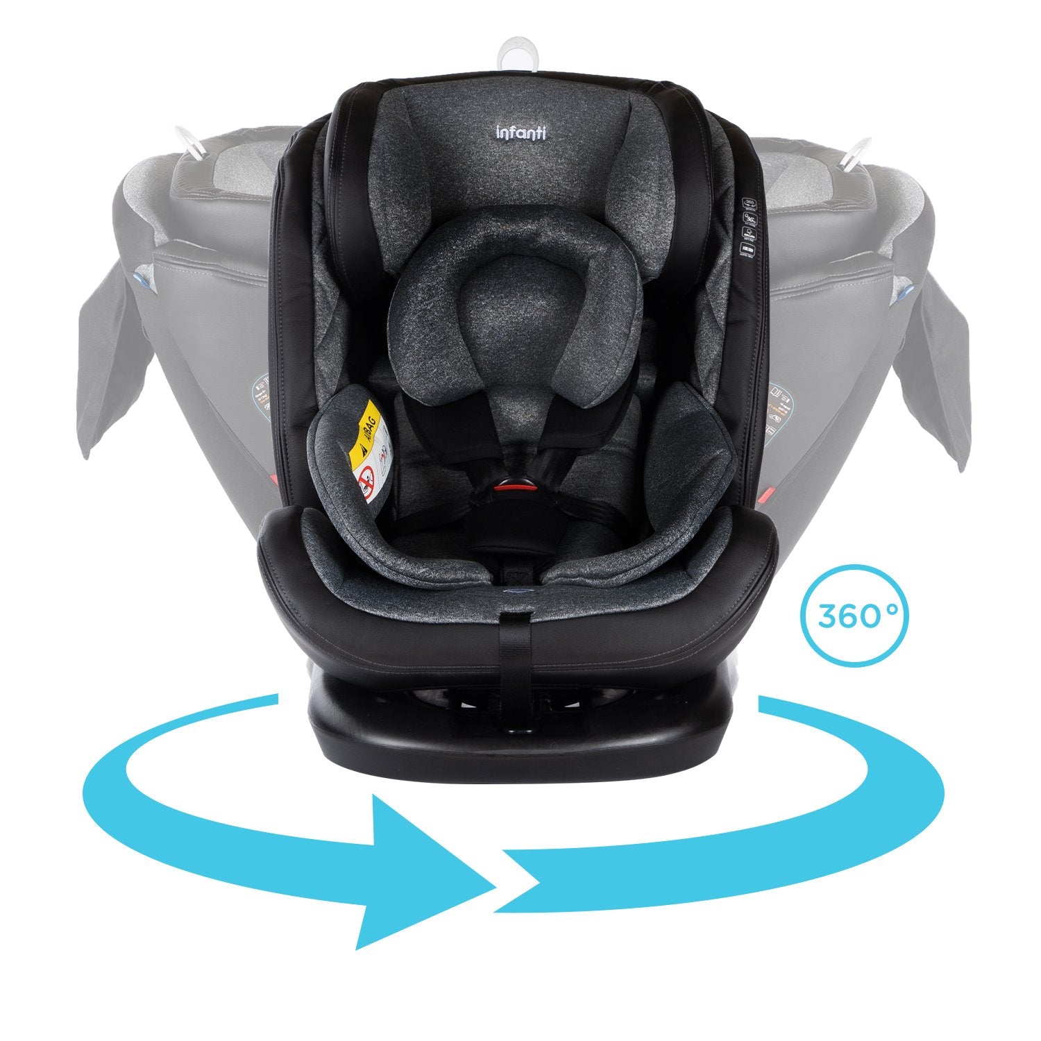 Silla De Auto Convertible I-giro 360 Gris Claro