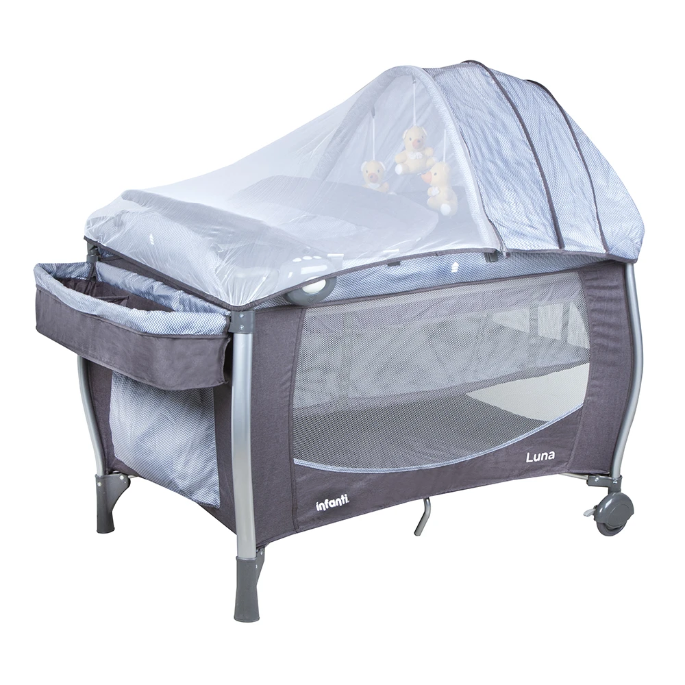 Cuna Playard Luna Grey Dots