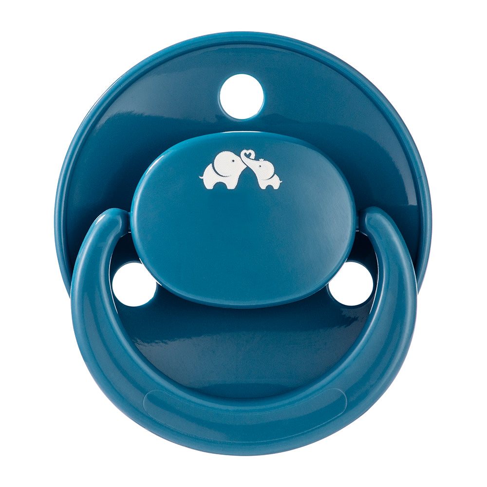2 Chupetes reversibles silicona 6+ Azul/Arena