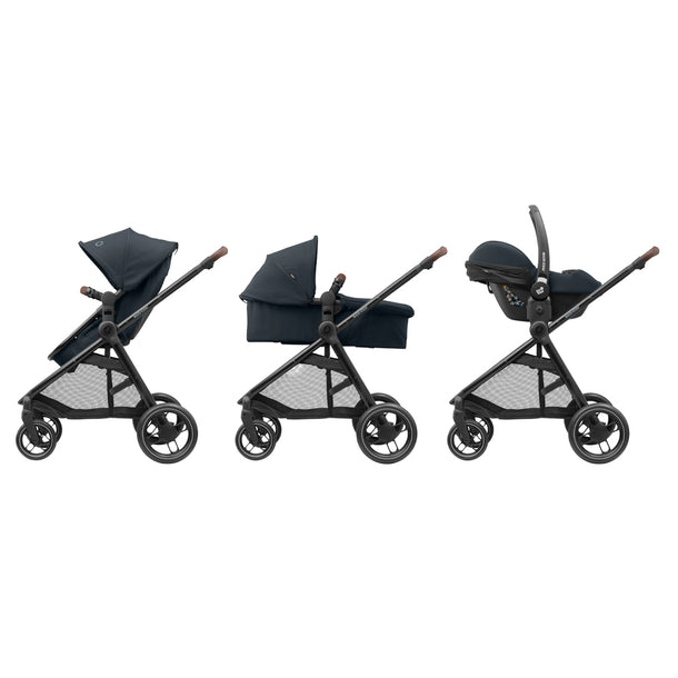 Coche Travel System Zelia 3 + Pebble 360° + Family Fix Esse Gris
