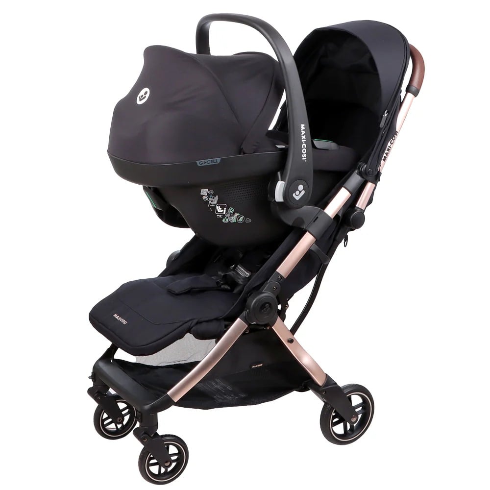 Coche Travel System Eva 3 + Cabriofix I-size Negro Maxi Cosi