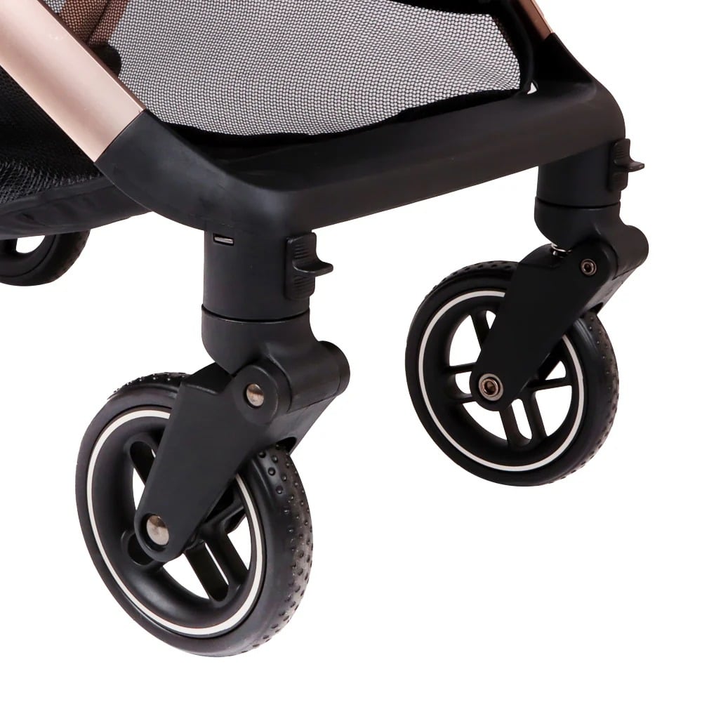 Coche Travel System Eva 3 + Cabriofix I-size Negro Champagne Maxi Cosi