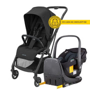 Coche Travel System Leona 2 + Cabriofix Negro Maxi Cosi