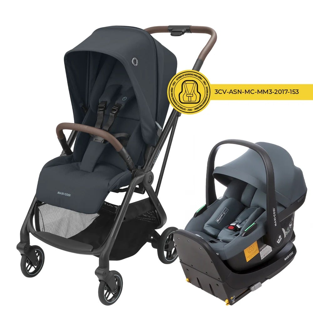 Coche Travel System Leona 2 + Cabriofix Grafito Maxi Cosi