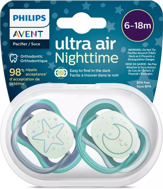 Chupete UA Night 6-18M niño