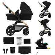 Coche Travel System Moov2 XL Air 3 en 1 Black + Silla Mink + Base Isofix