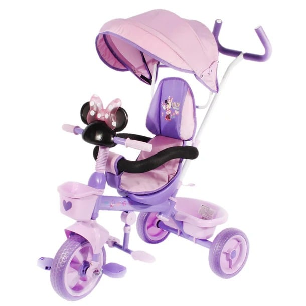 Triciclo Musical Con Guía Y Techo Minnie Disney