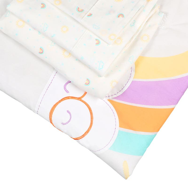 Set De Cuna Playard Sábanas Más Cobertor Y Funda Sunny
