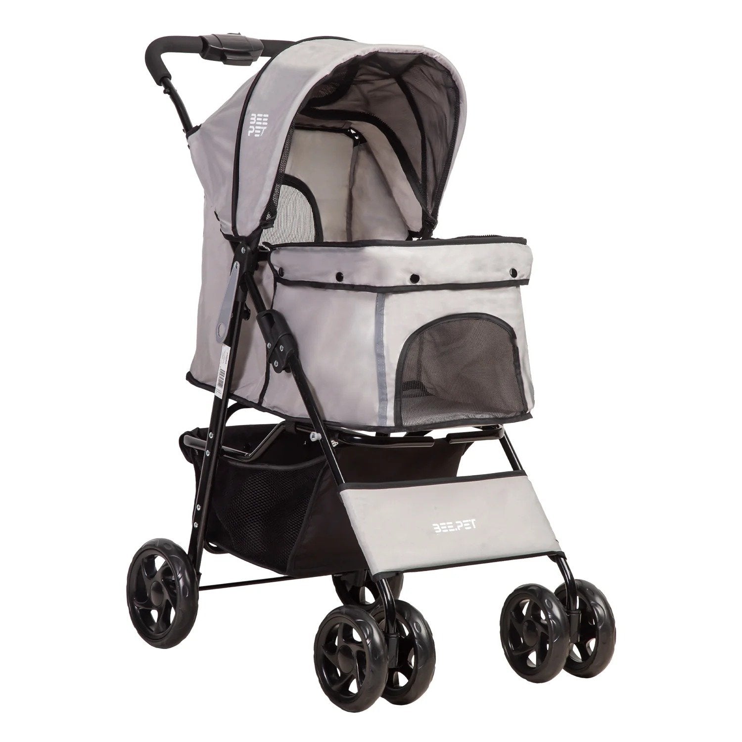 Coche Mascotas Plegable Pro Perro Gato Gris Beepet By Bebesit