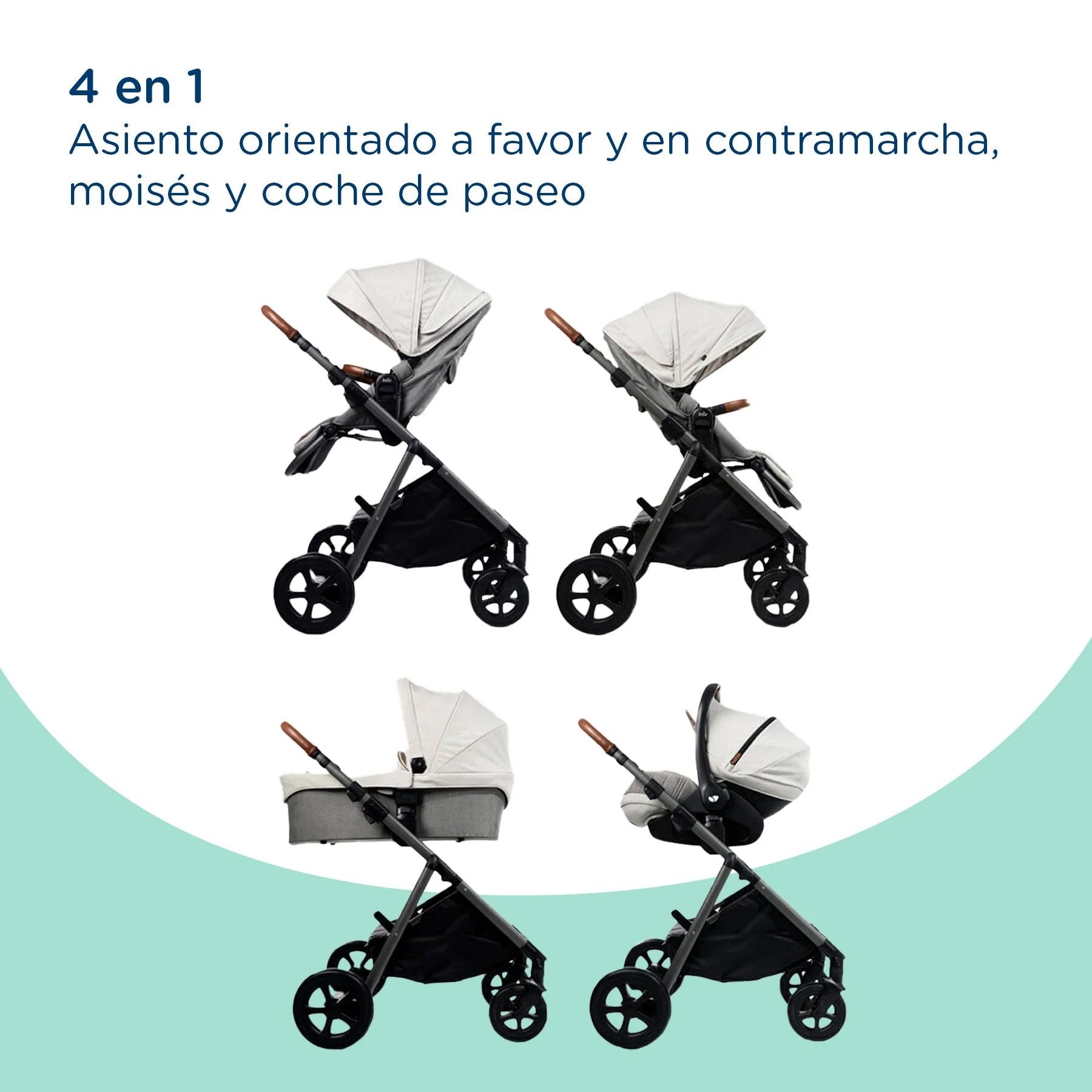 Coche Paseo Aeria Ajustable Oyster