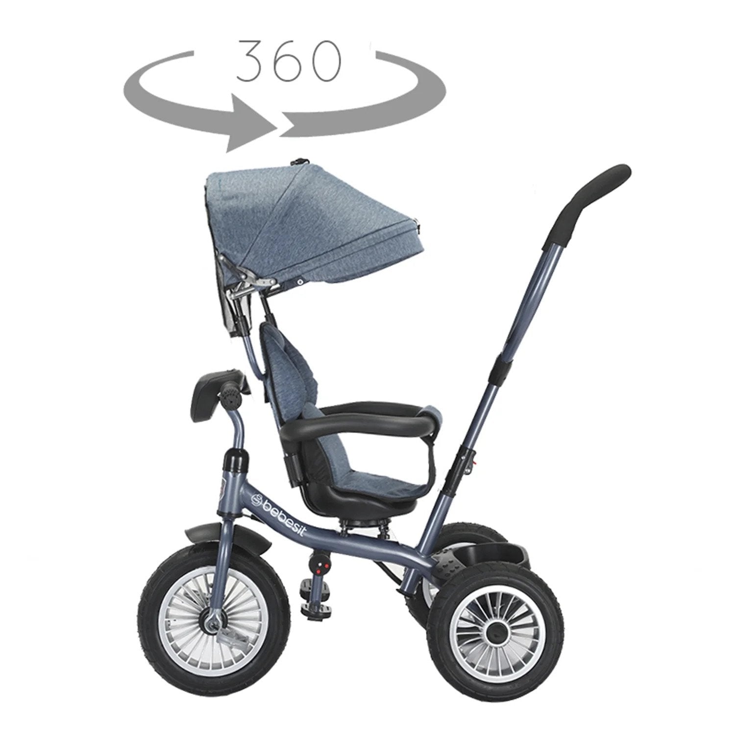 Triciclo Paseo Infantil 360 1326 Lx Azul Bebesit