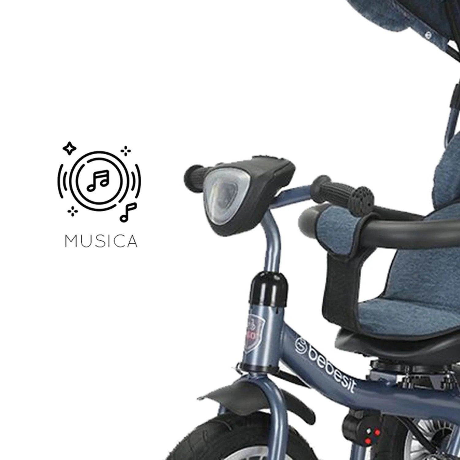 Triciclo Paseo Infantil 360 1326 Lx Azul Bebesit