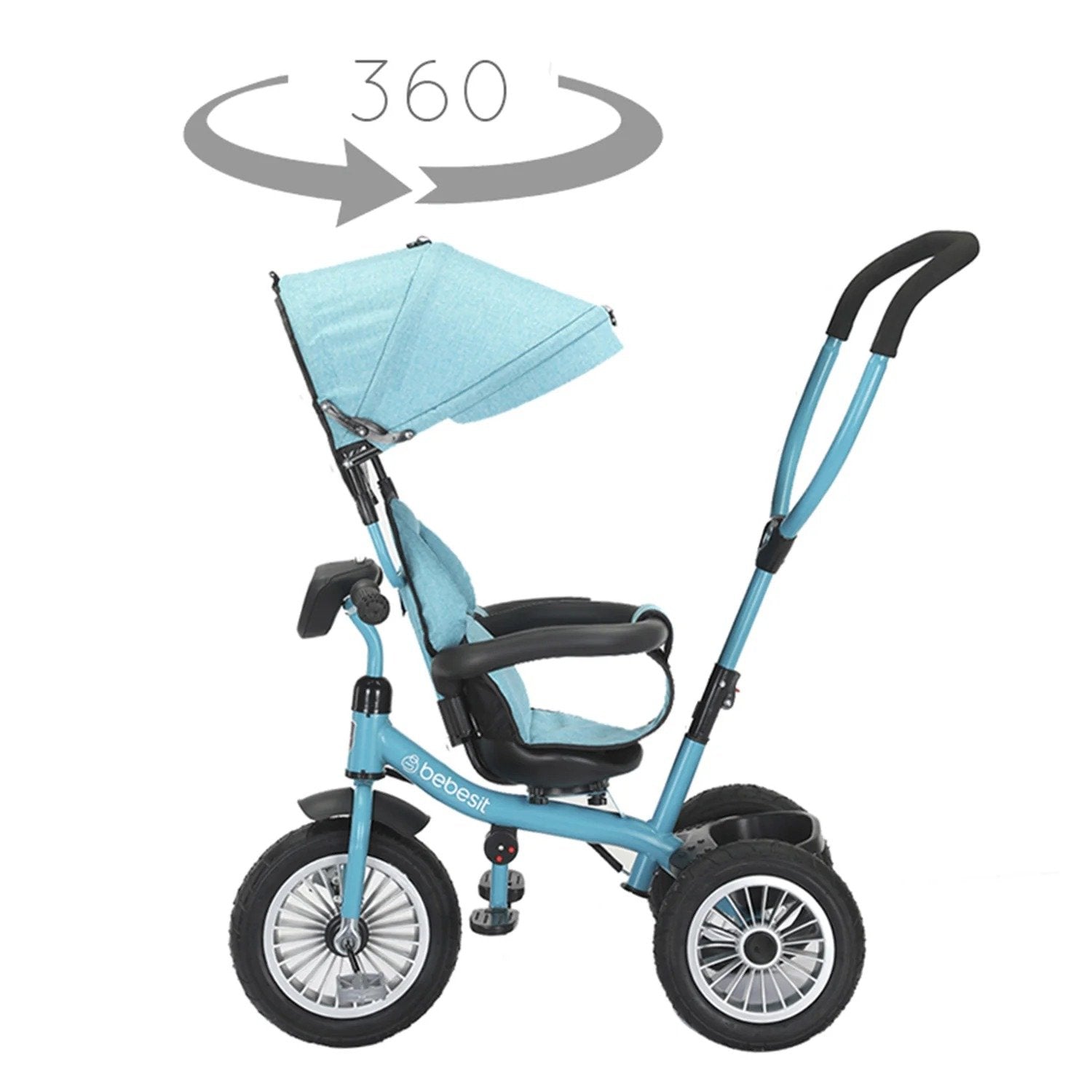 Triciclo Paseo Infantil 360 1326 Lx Verde Bebesit
