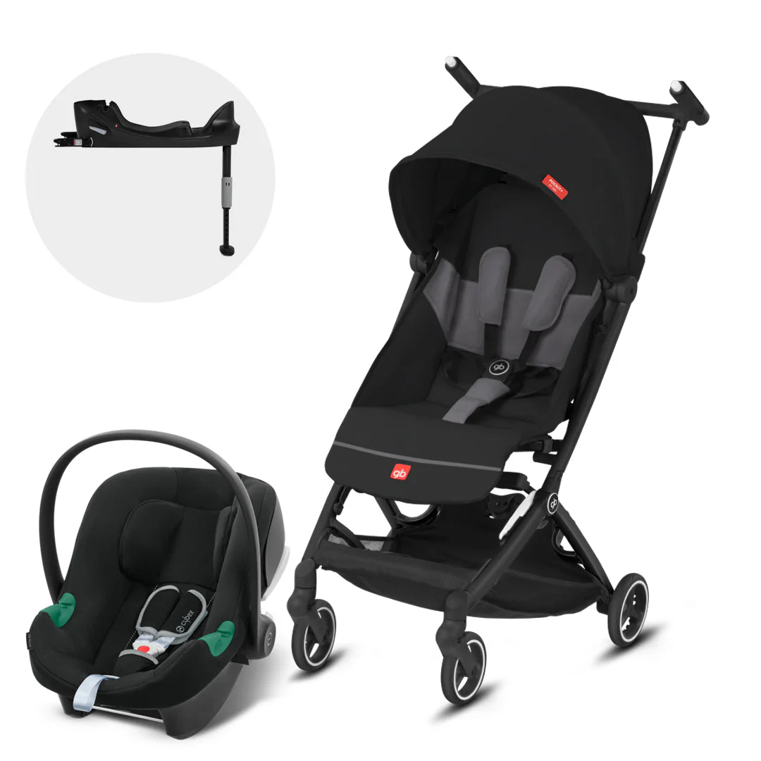 Coche Travel System Pockit Plus All City + Aton B2 + Base Velvet Black