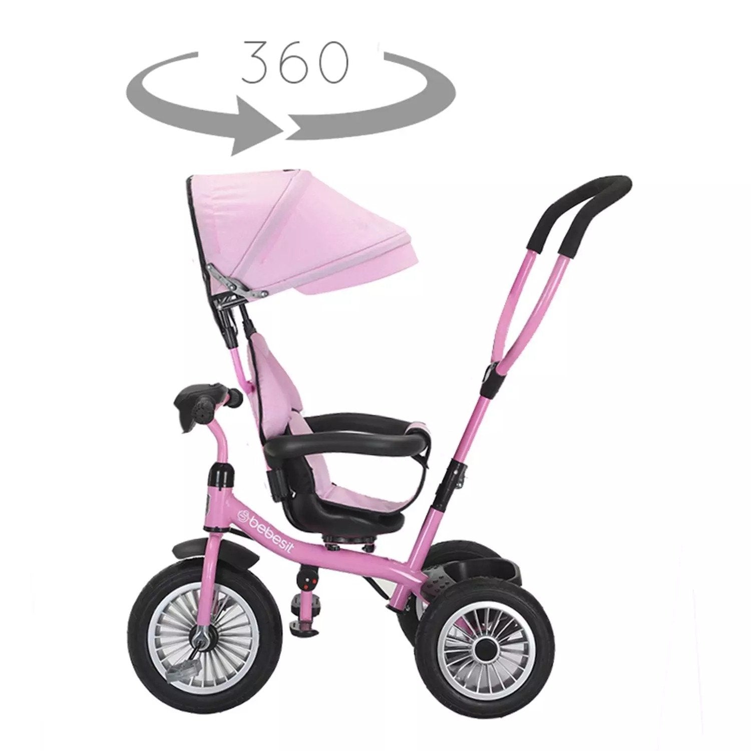Triciclo Paseo Infantil 360 1326 Lx Rosa Bebesit