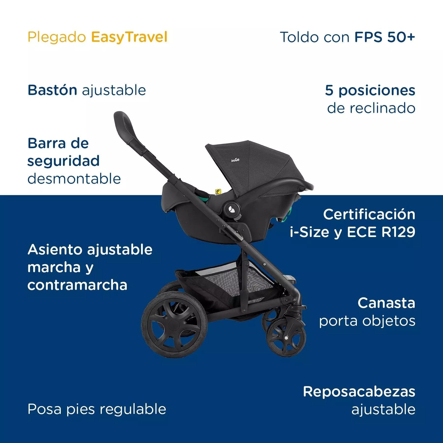 Coche Travel System Chrom Trio Ember Joie