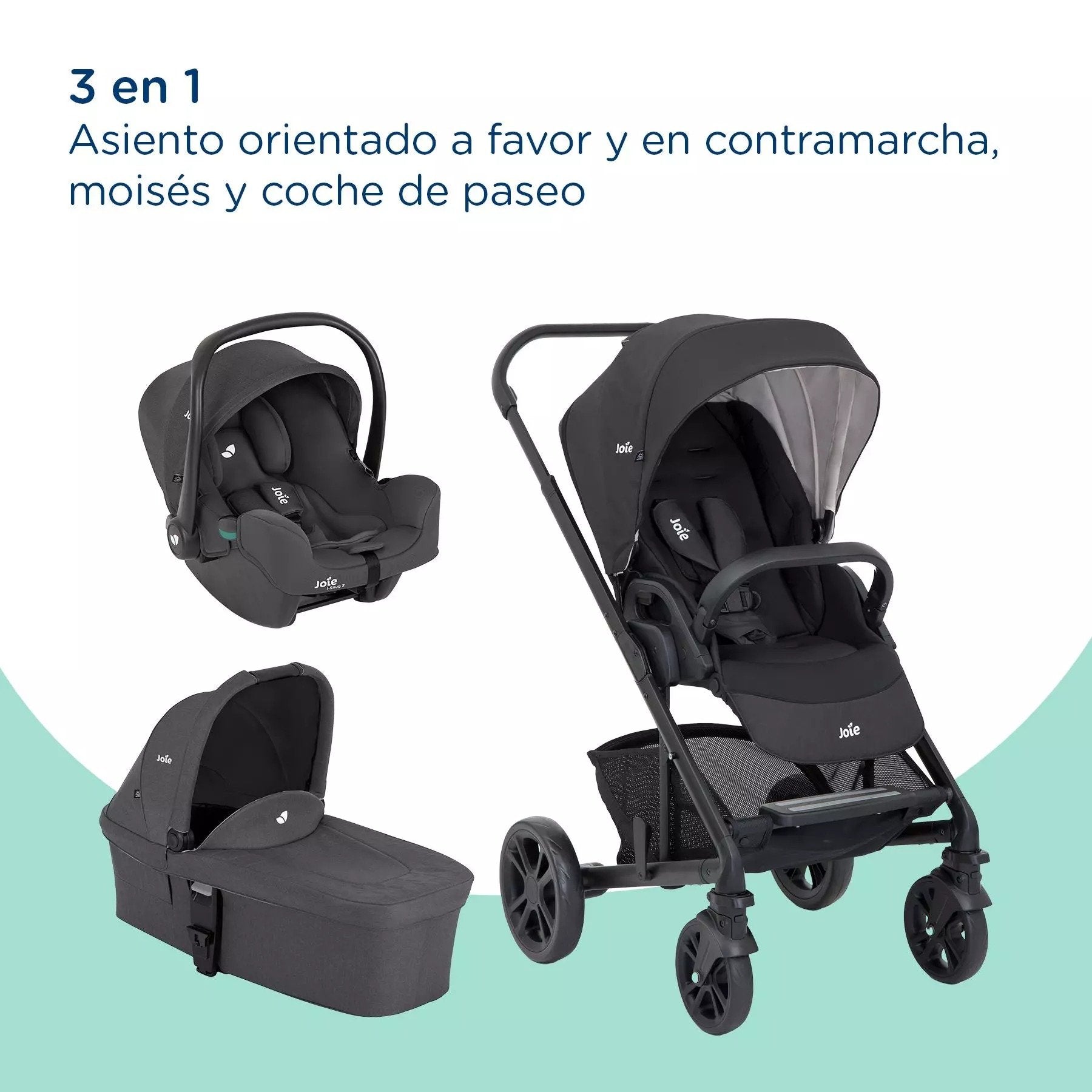 Coche Travel System Chrom Trio Ember Joie