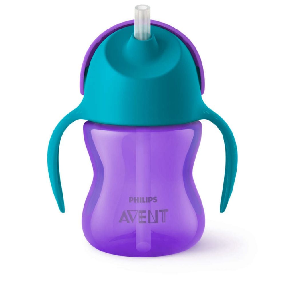 Vaso Con Bombilla 200 Ml Desde 9 Meses Morado