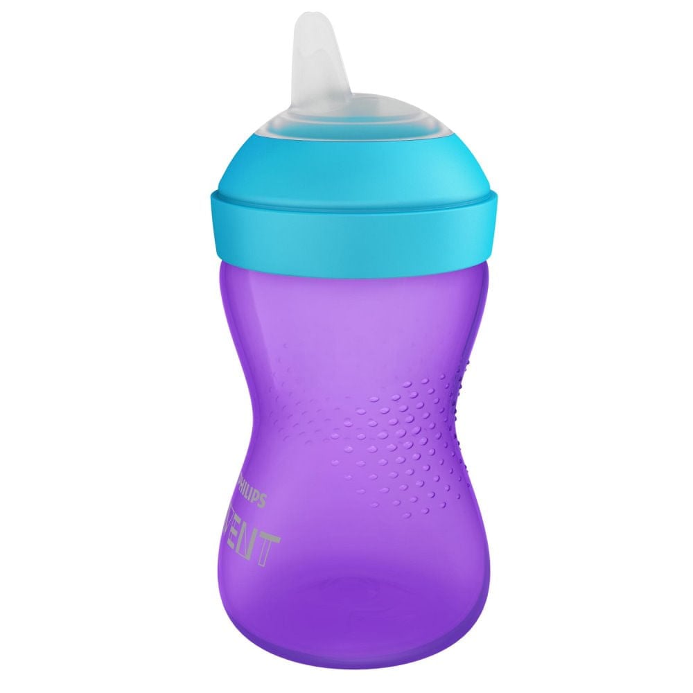 Vaso 300 Ml Con Boquilla Flexible Morado