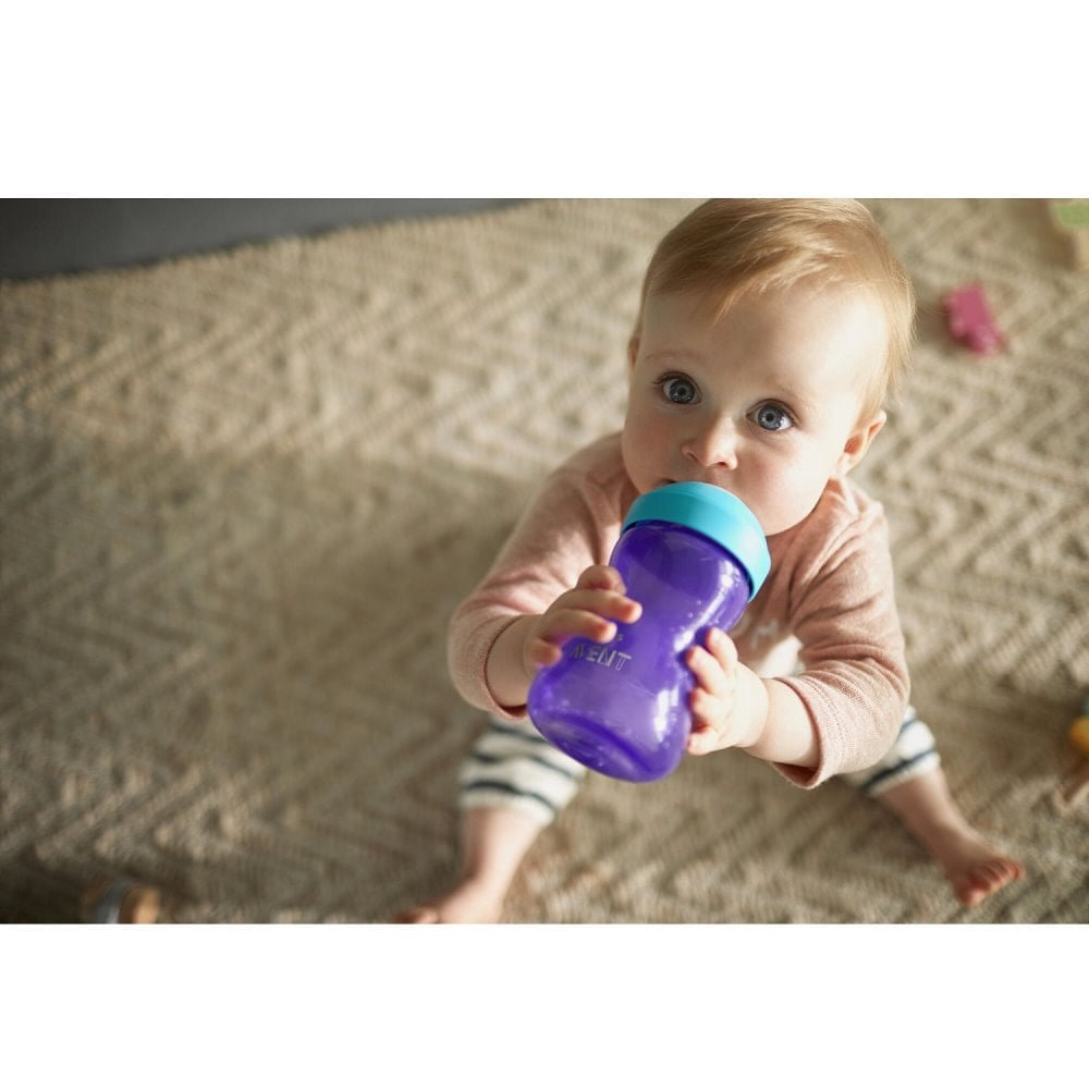 Vaso 300 Ml Con Boquilla Flexible Morado