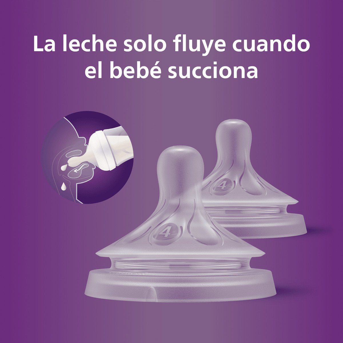 Tetinas Natural Response 3m+ 2 Piezas Flujo 4