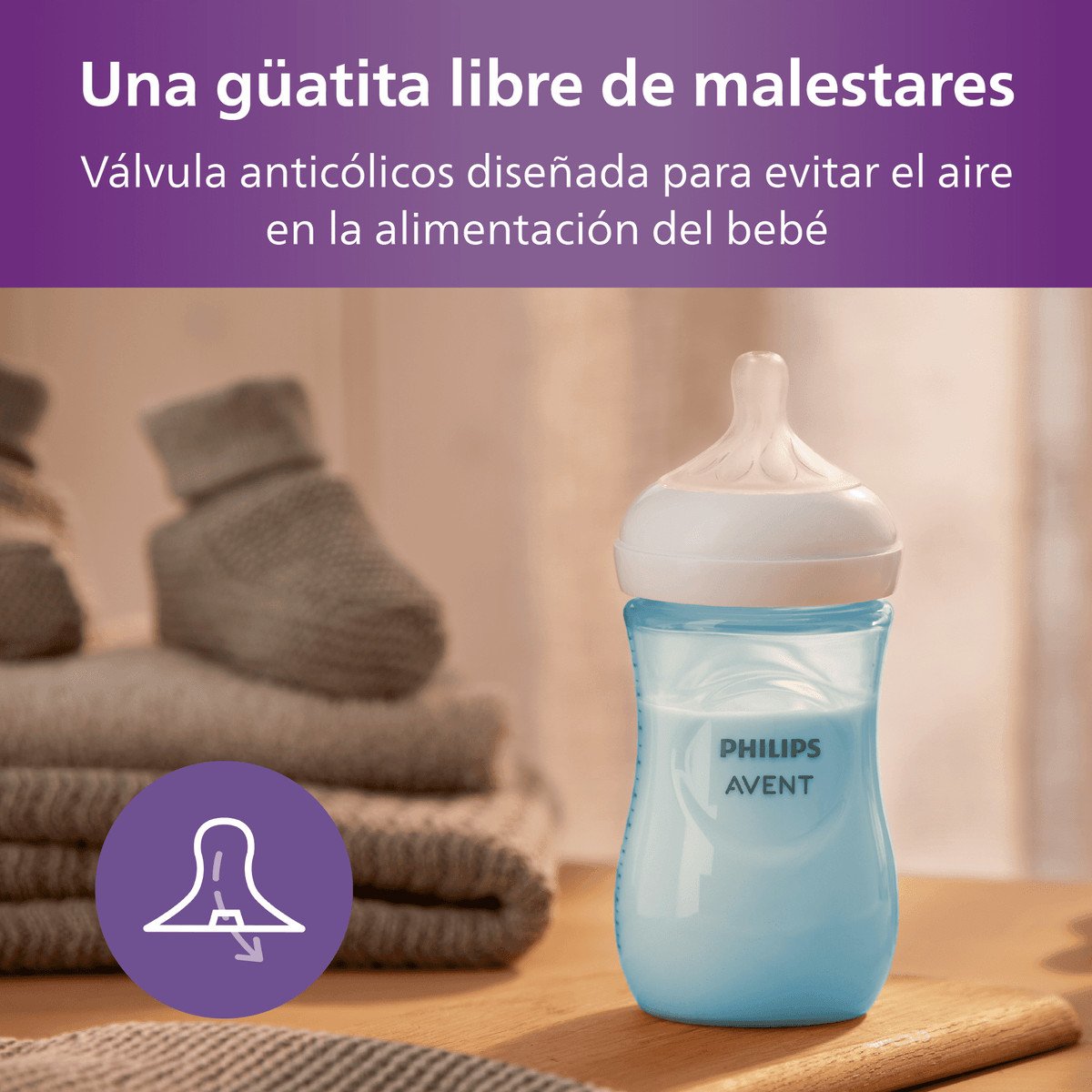 Mamadera Natural Response 260ml Azul