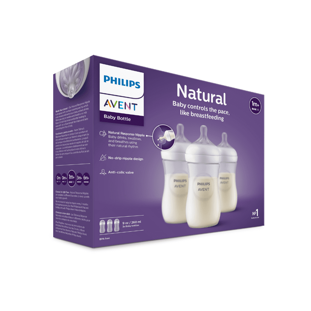 Mamadera Natural Response Pack 3 Und 260ml Traslucida