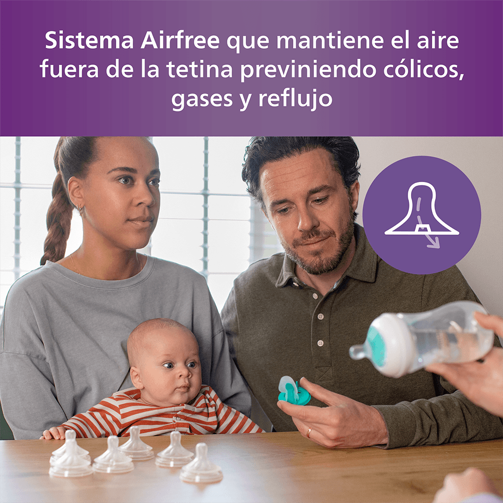 Mamadera Natural Response Airfreevent 260ml Desde +1mes