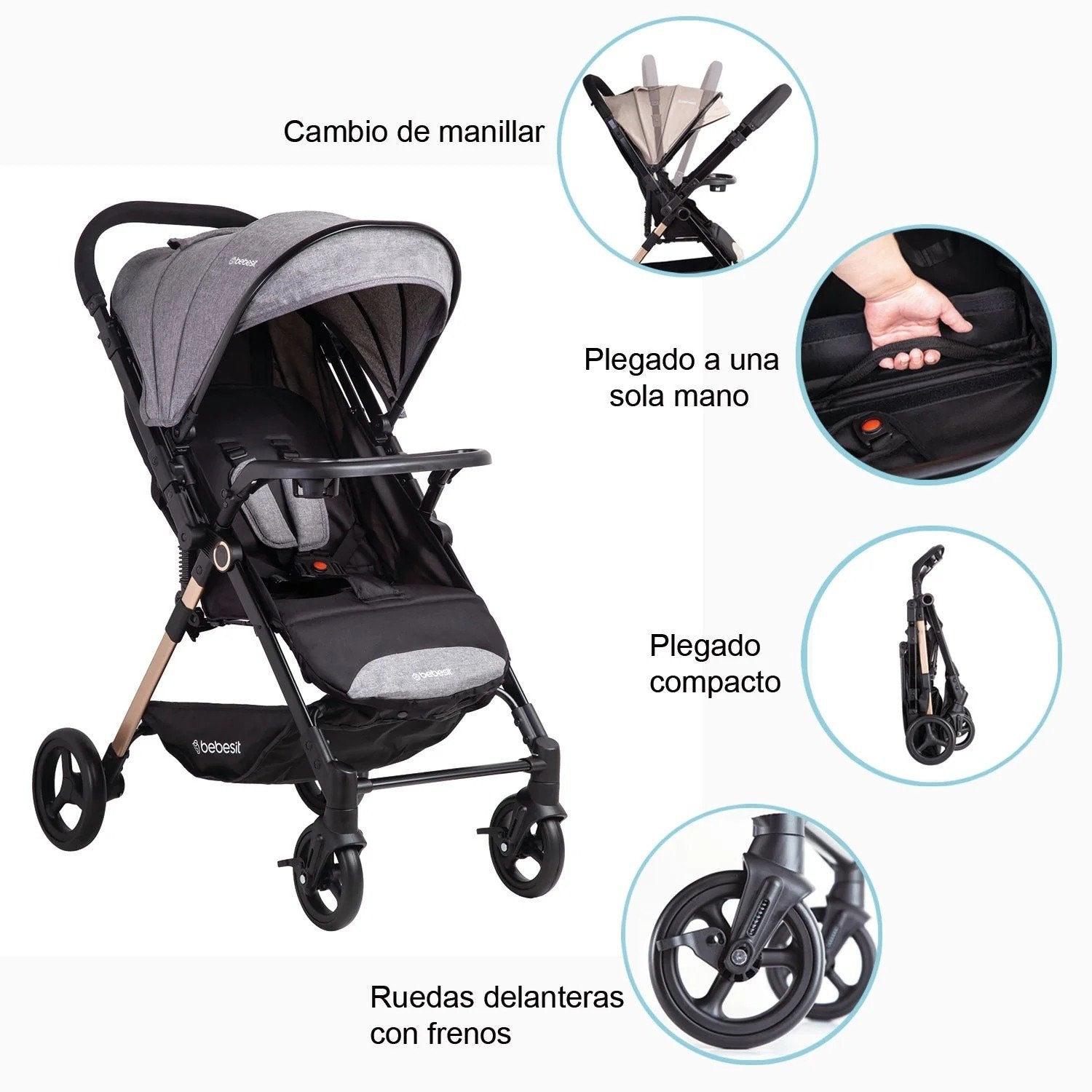 Coche Paseo City Beige