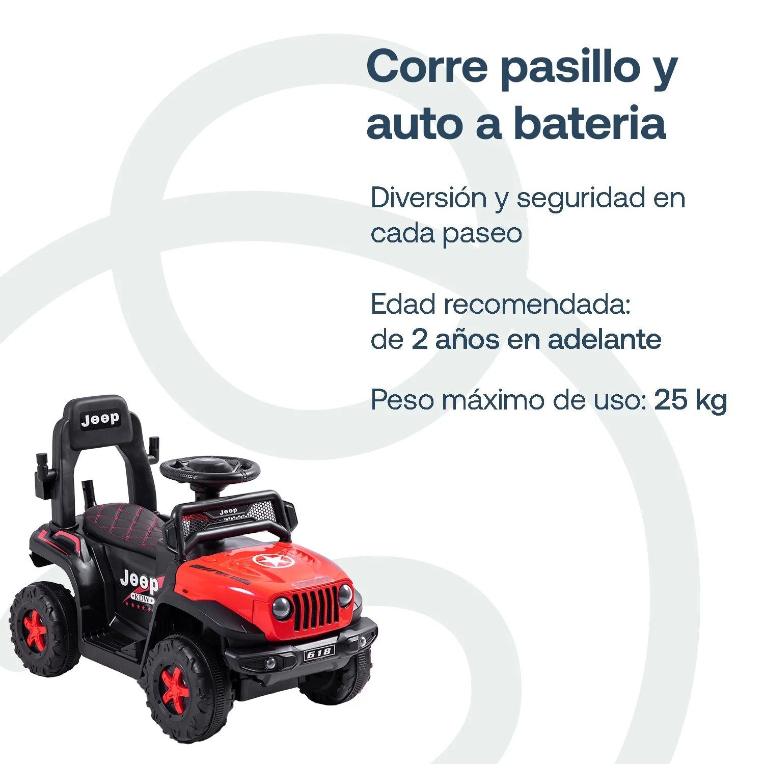 Auto Correpasillo Eléctrico Cruiser Rojo Bebesit