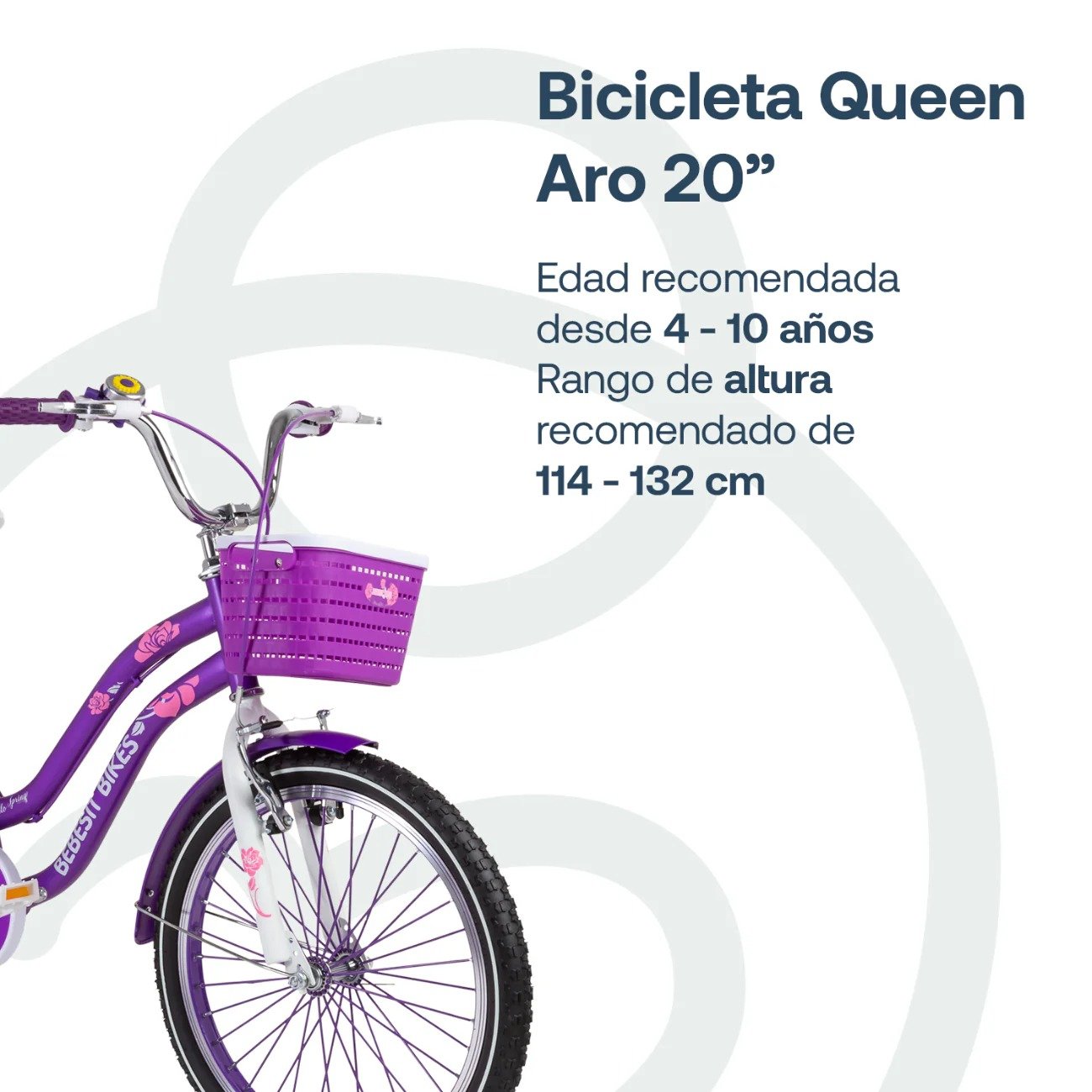 Bicicleta Queen Aro 20 Morada