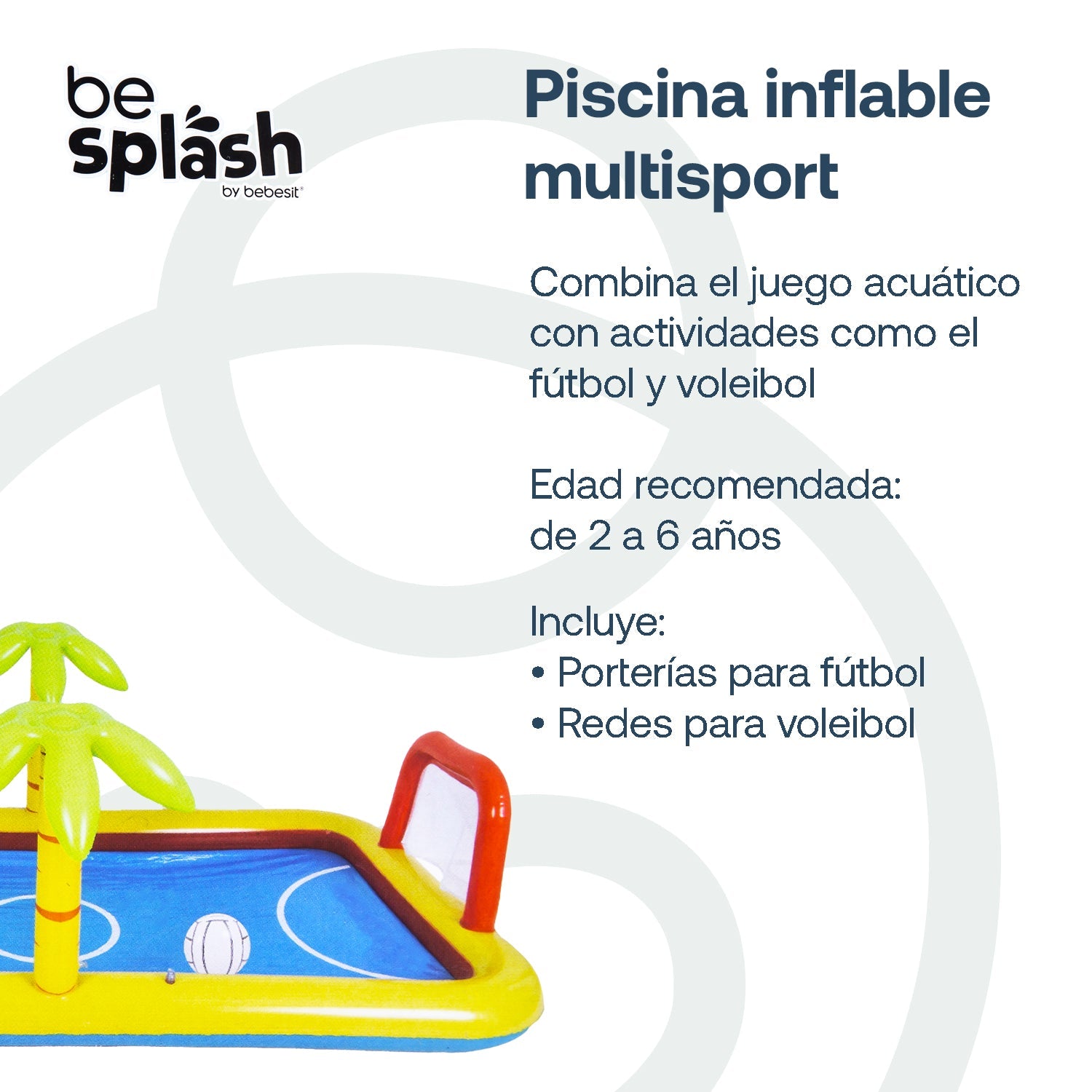Piscina Centro De Juegos Futbol Voley Multicancha Be Splash