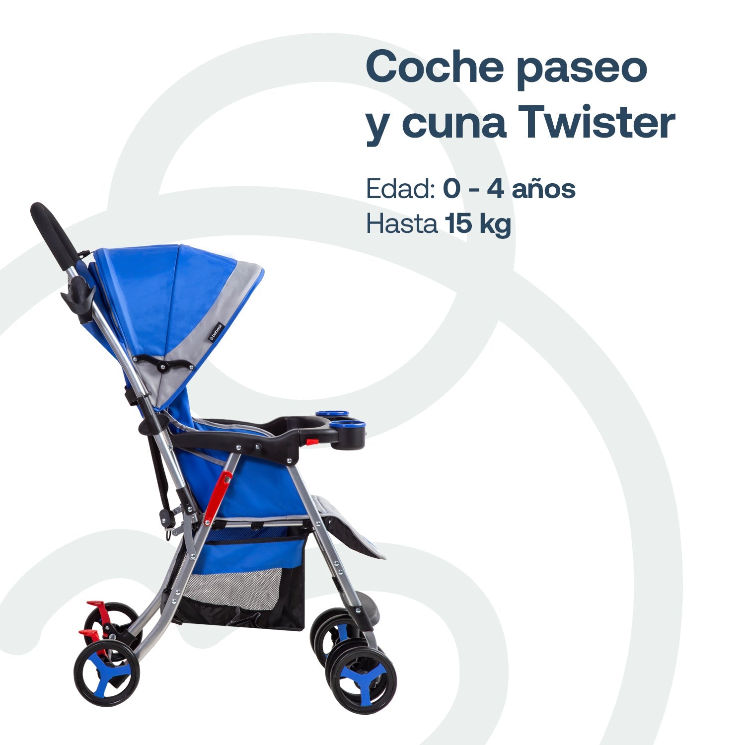 Coche Paseo Y Cuna Twister Sx Azul