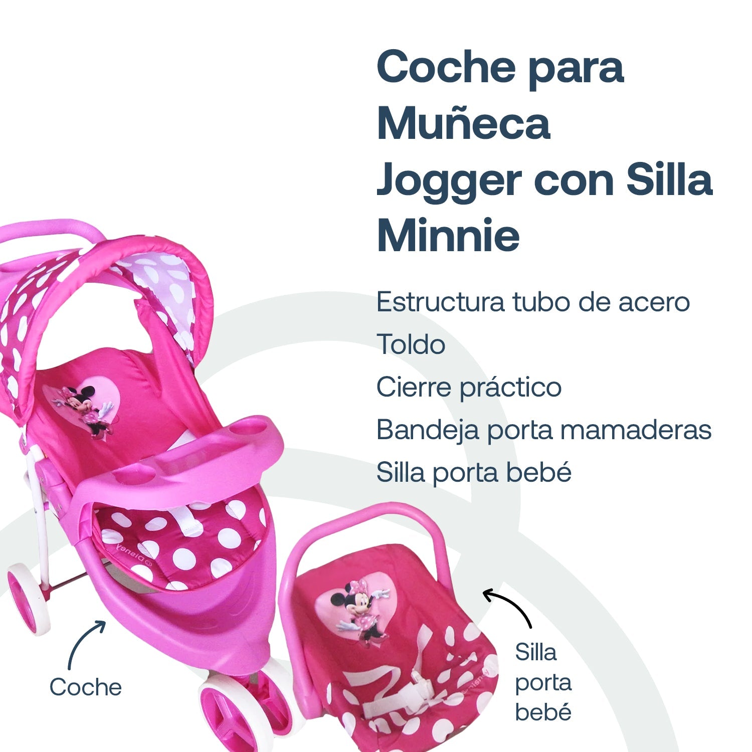 Juguete Muñeca Coche Travel Jogger Minnie