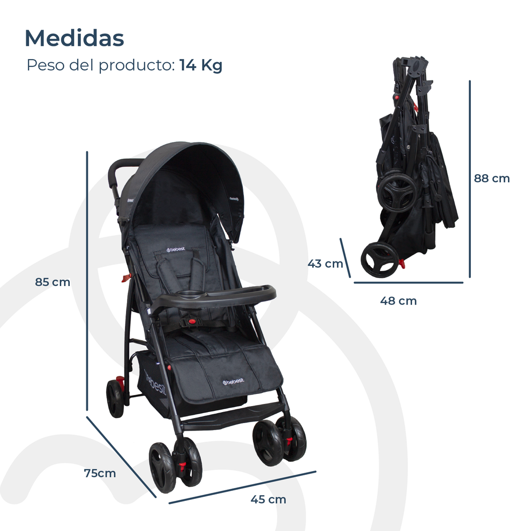 Coche Travel System Summer Negro