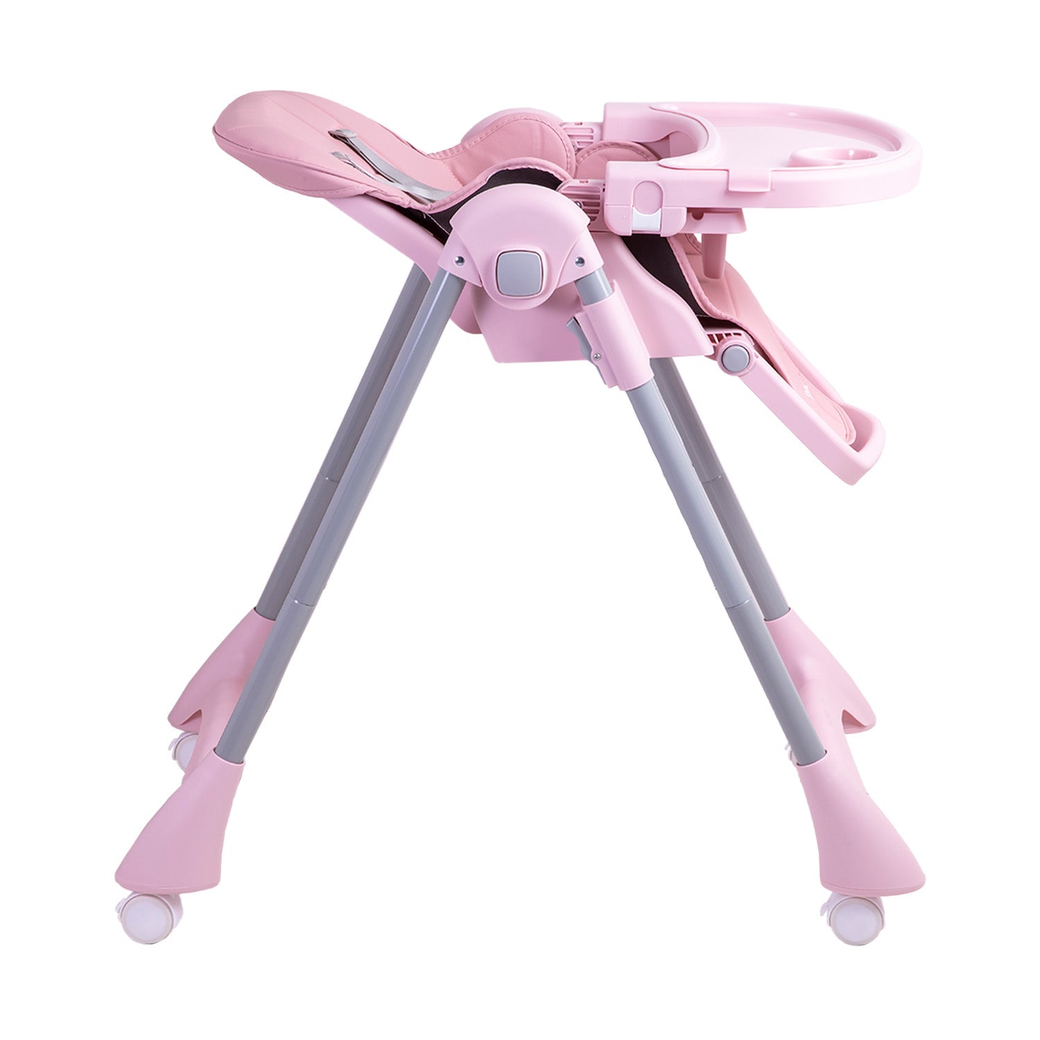 Silla De Comer Bebe Reclinable Plegable Easy Eat Rosada