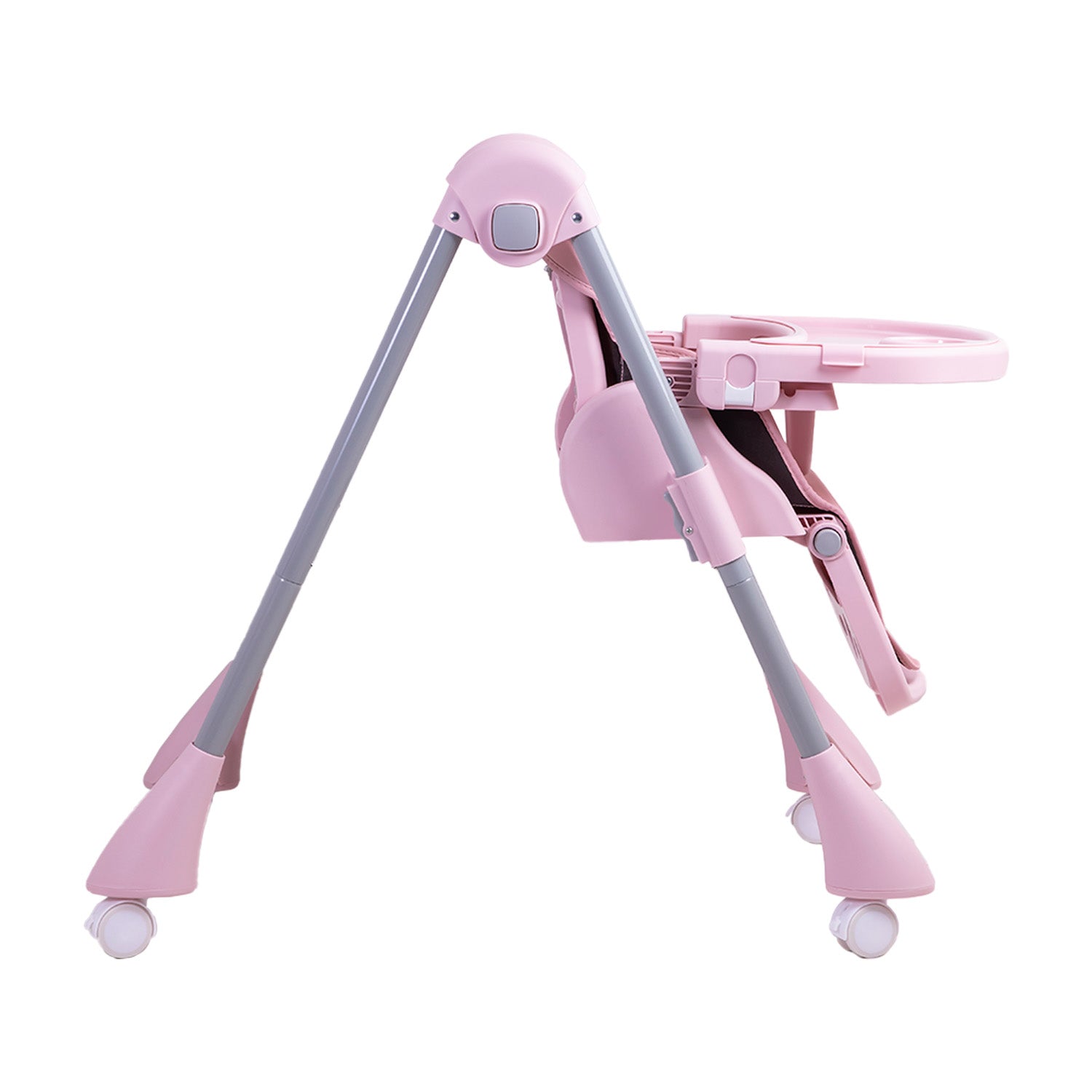 Silla De Comer Bebe Reclinable Plegable Easy Eat Rosada