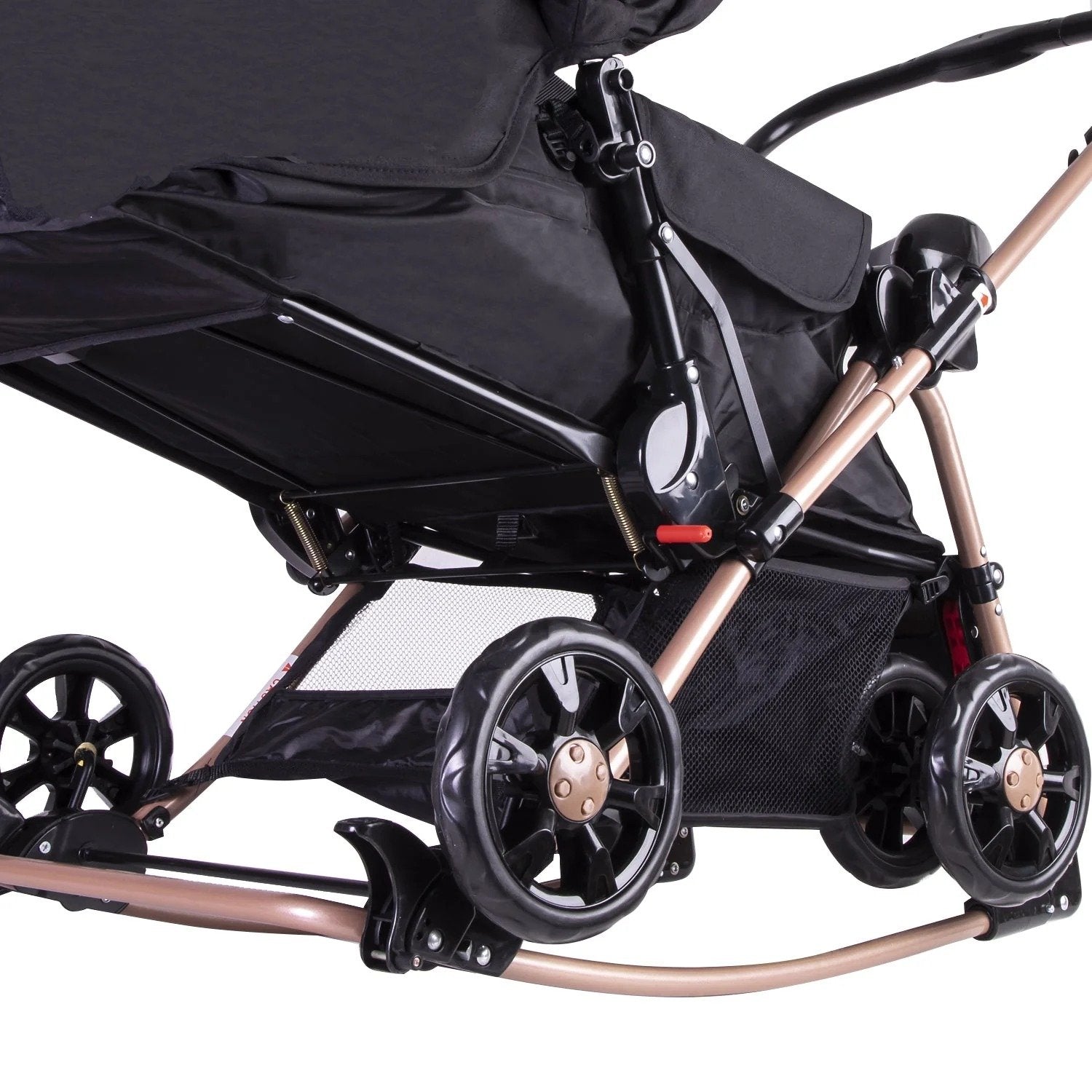 Coche Cuna Balancin Sx Negro Dorado Bebesit