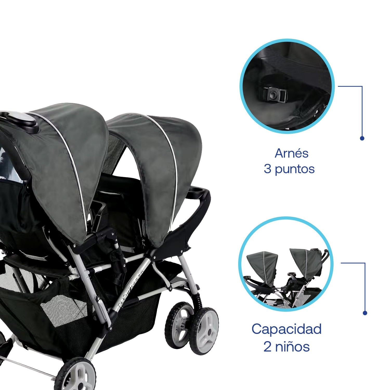 Coche Duoglider Click Connect Glacier Graco