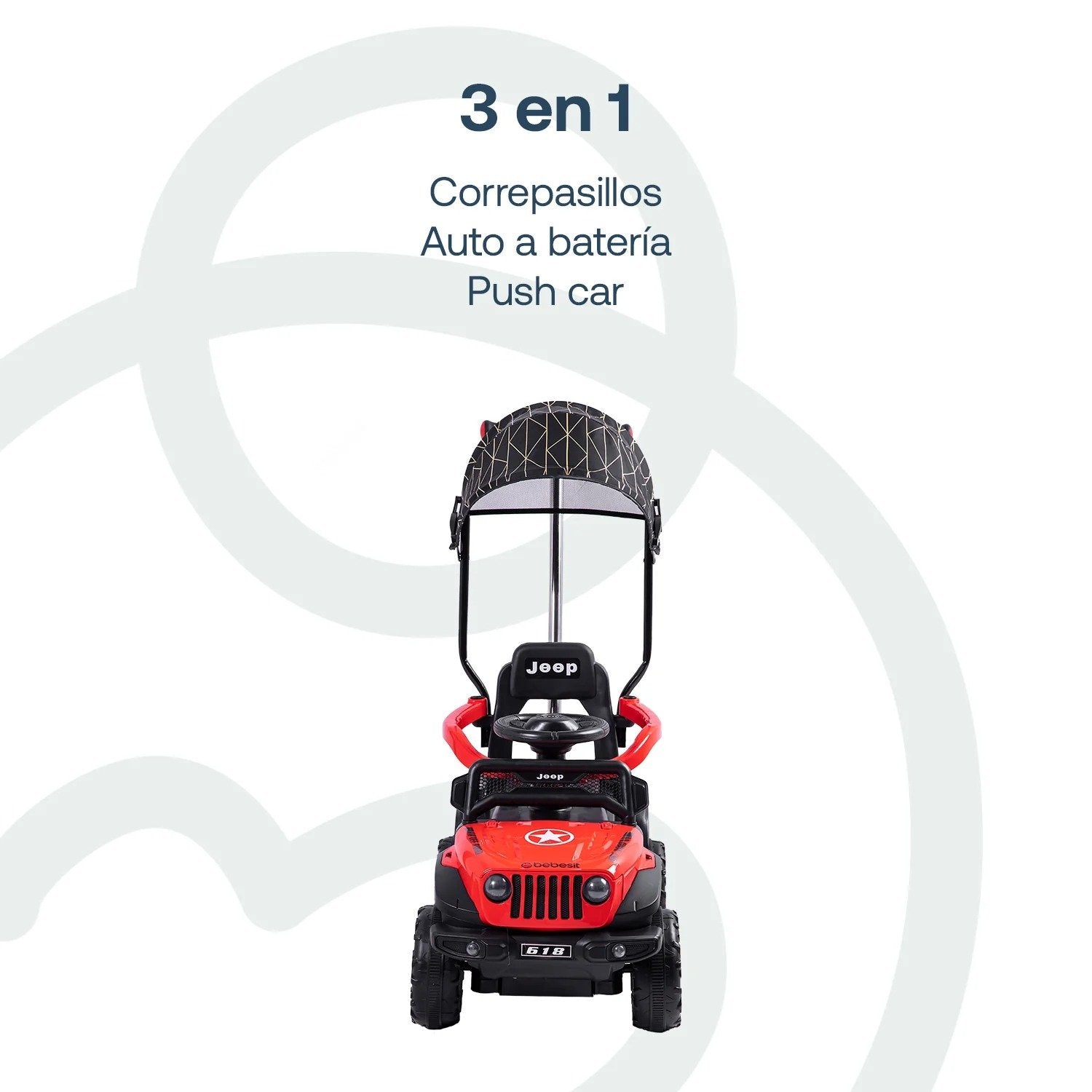 Auto Correpasillo Eléctrico Cruiser Rojo Bebesit